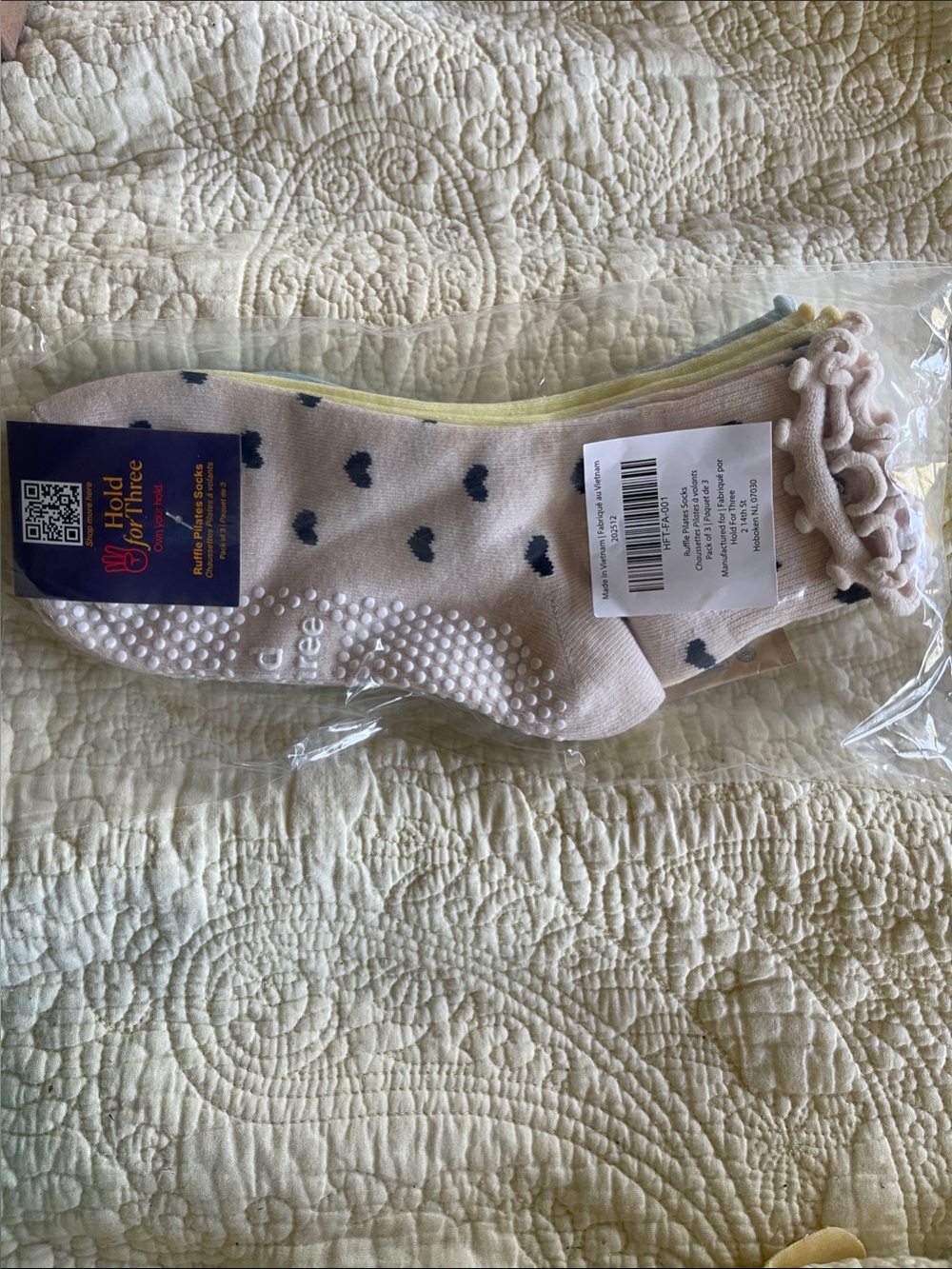 3 Pack Ruffles Pilates Socks